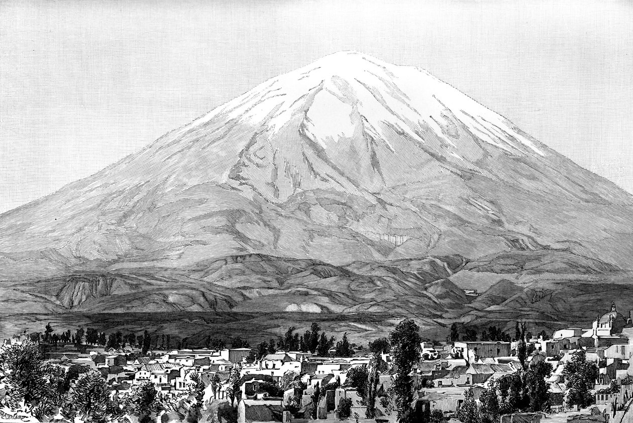 أريكيبا وجبل ميستي ، بيرو ، 1895 بواسطة غير معروف
