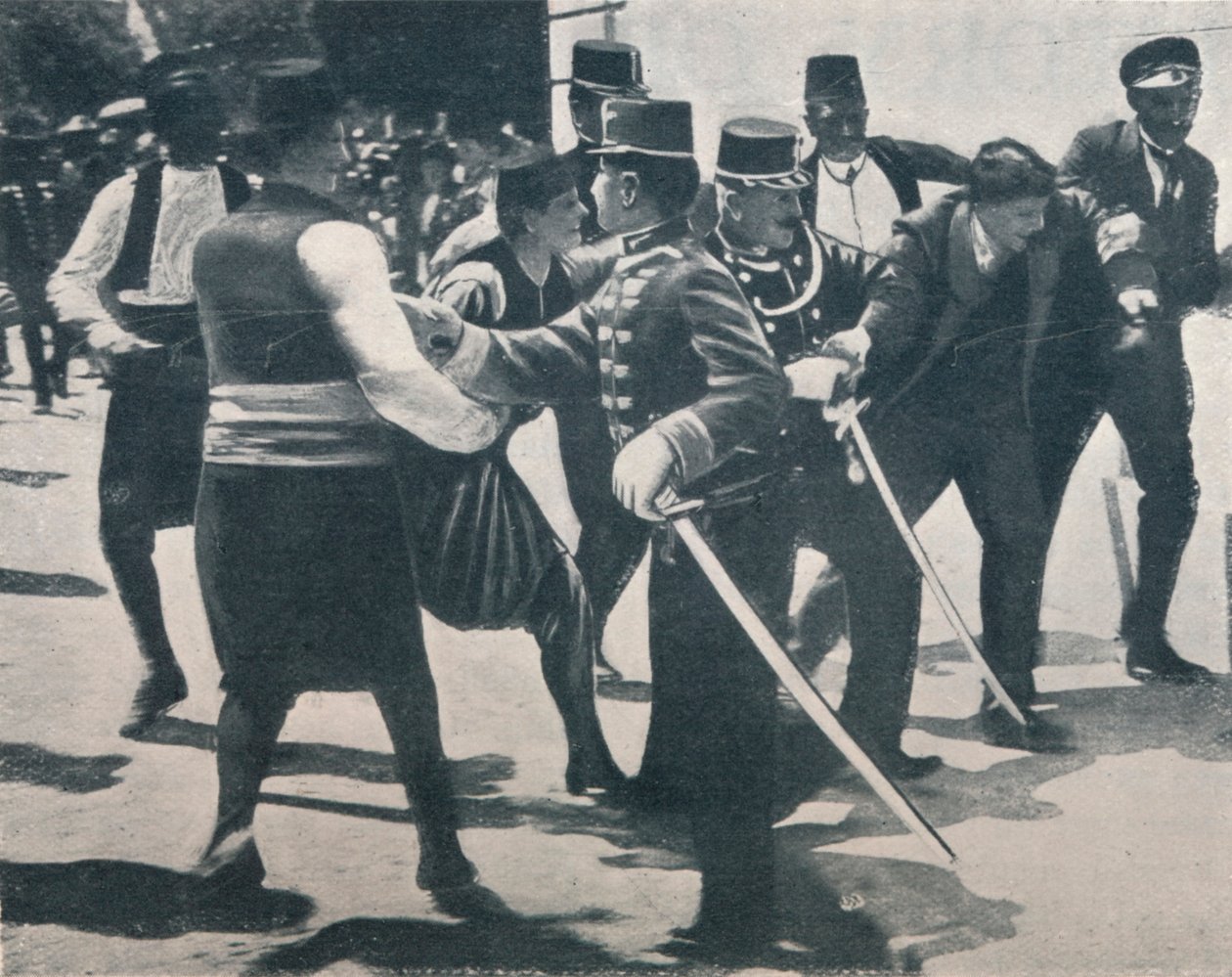 القبض على جافريلو برينسيب ، قاتل الأرشيدوق فرانز فرديناند ، 1914 بواسطة غير معروف