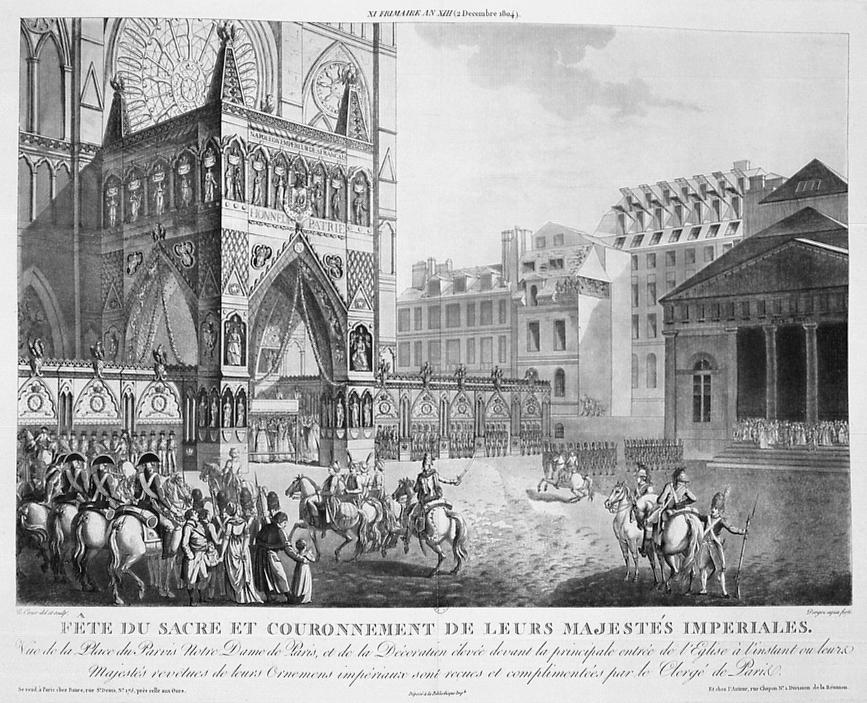 الوصول إلى نوتردام ، 2 ديسمبر ، 1804 ، القرن التاسع عشر بواسطة غير معروف