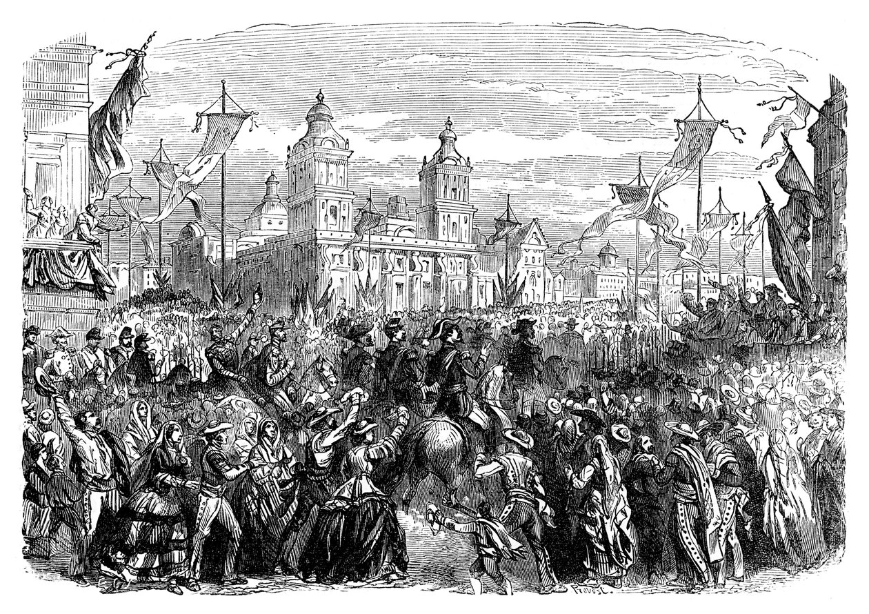 وصول القوات الفرنسية إلى المكسيك ، 1864 أواخر القرن التاسع عشر بواسطة غير معروف