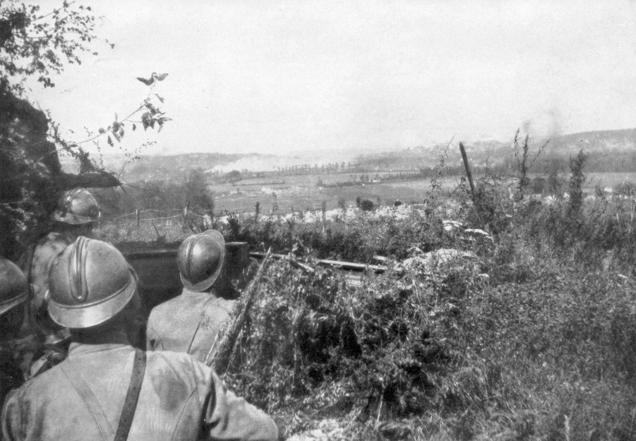 قصف مدفعي قبل تقدم ، أيسن ، فرنسا ، 2 سبتمبر 1918 بواسطة غير معروف