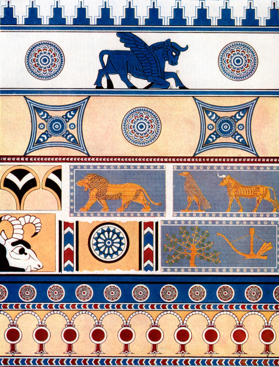 الآشوريون تصميم القرميد والبلاط ، 1933-1934 بواسطة غير معروف