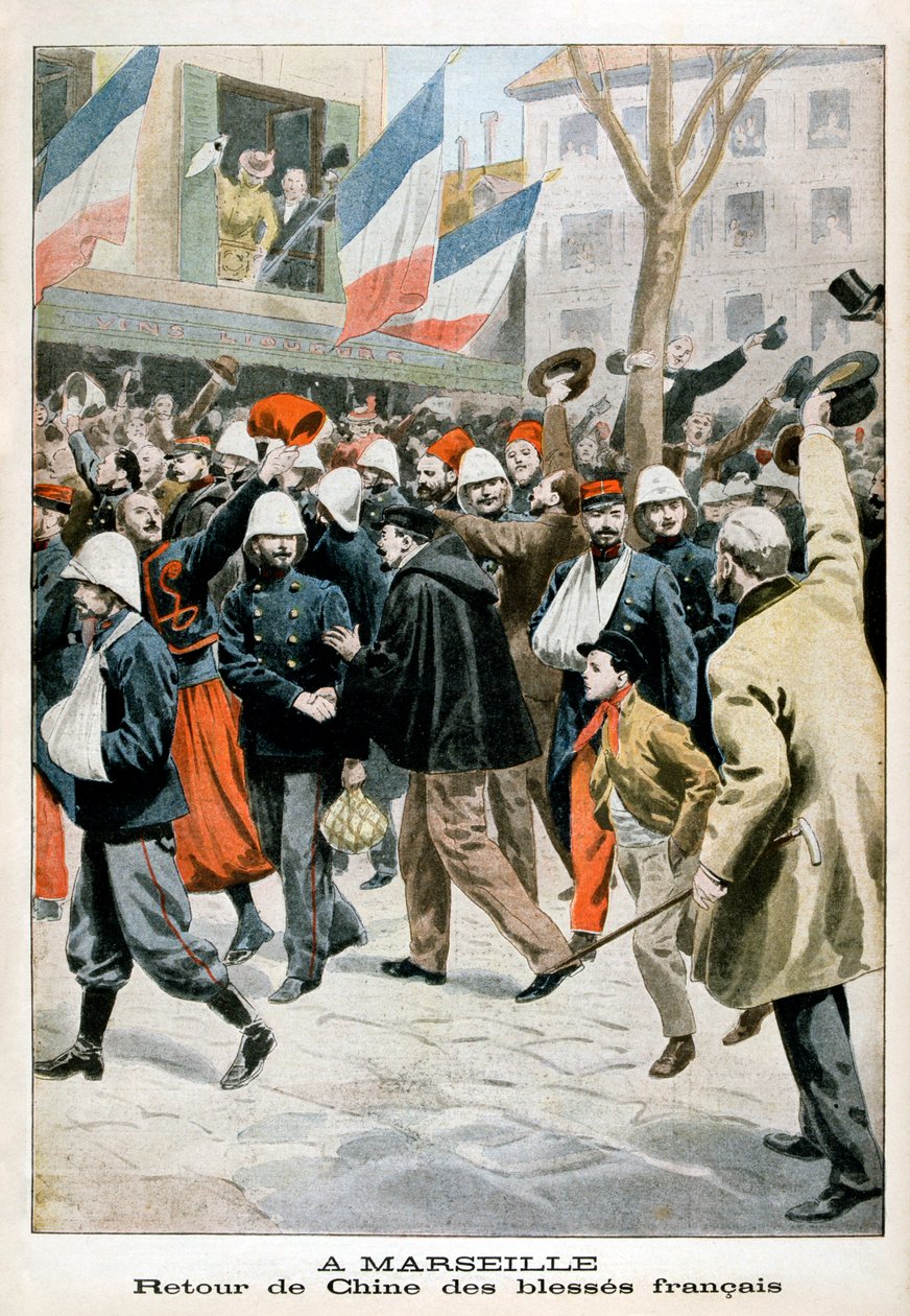 في مرسيليا ، عودة الجنود الفرنسيين الجرحى من الصين ، 1901 بواسطة غير معروف