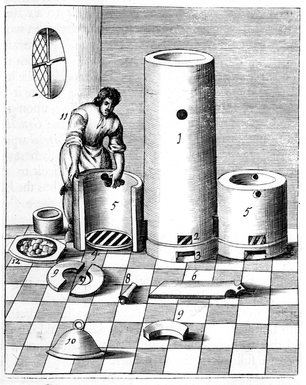 Athanor أو Slow Harry ، فرن ذاتي التغذية يحافظ على درجة حرارة ثابتة ، 1683 بواسطة غير معروف