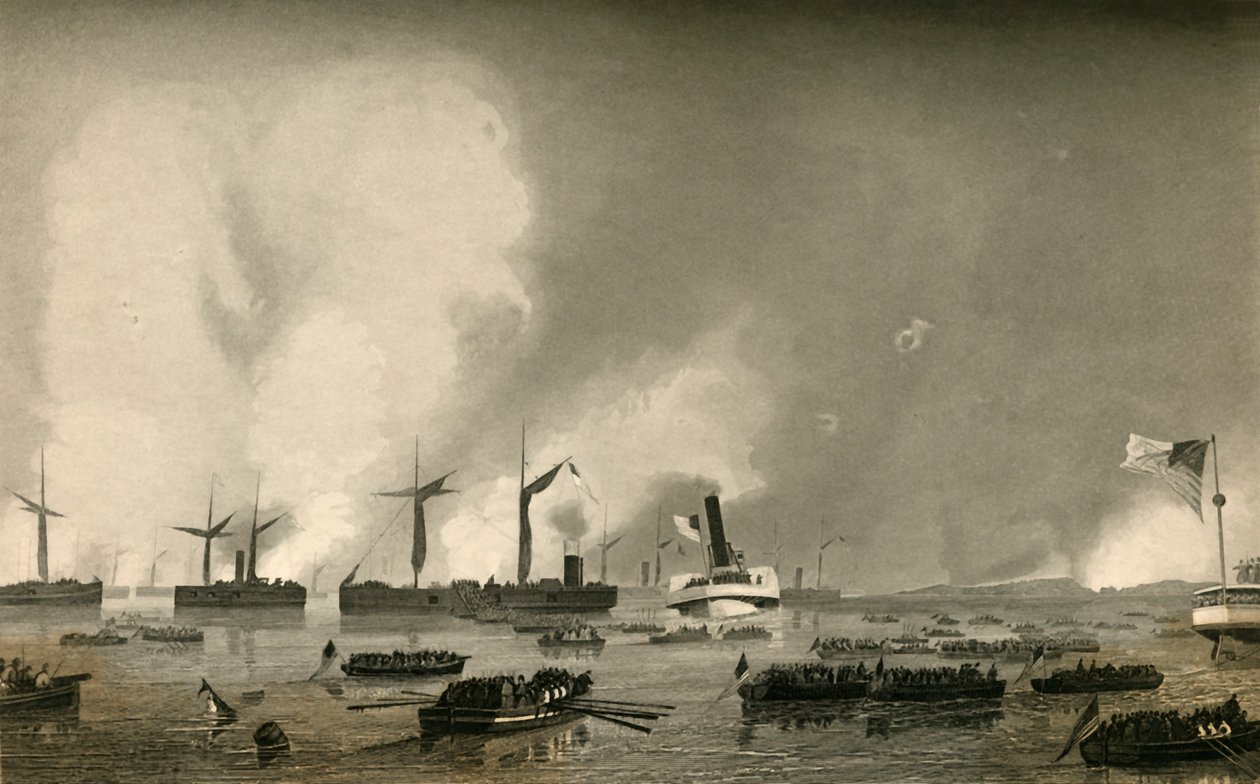 الهجوم على جزيرة رونوك - هبوط القوات ، 1878. بواسطة غير معروف