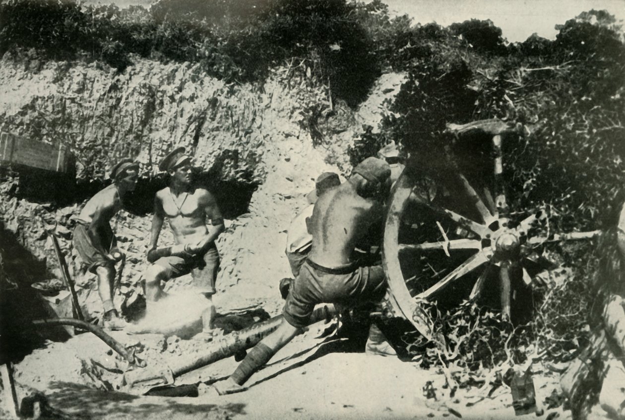 المدفعيون الأستراليون في شبه جزيرة جاليبولي ، 1919. بواسطة غير معروف