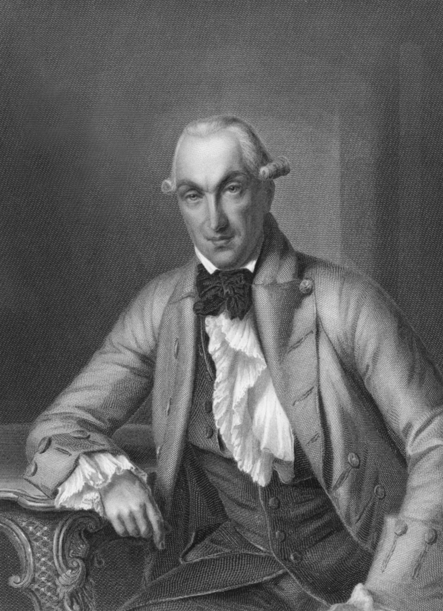 المؤلف يوهان هاينريش ميرك ، ألمانيا ، حوالي عام 1780 (صورة بالأبيض والأسود) بواسطة غير معروف