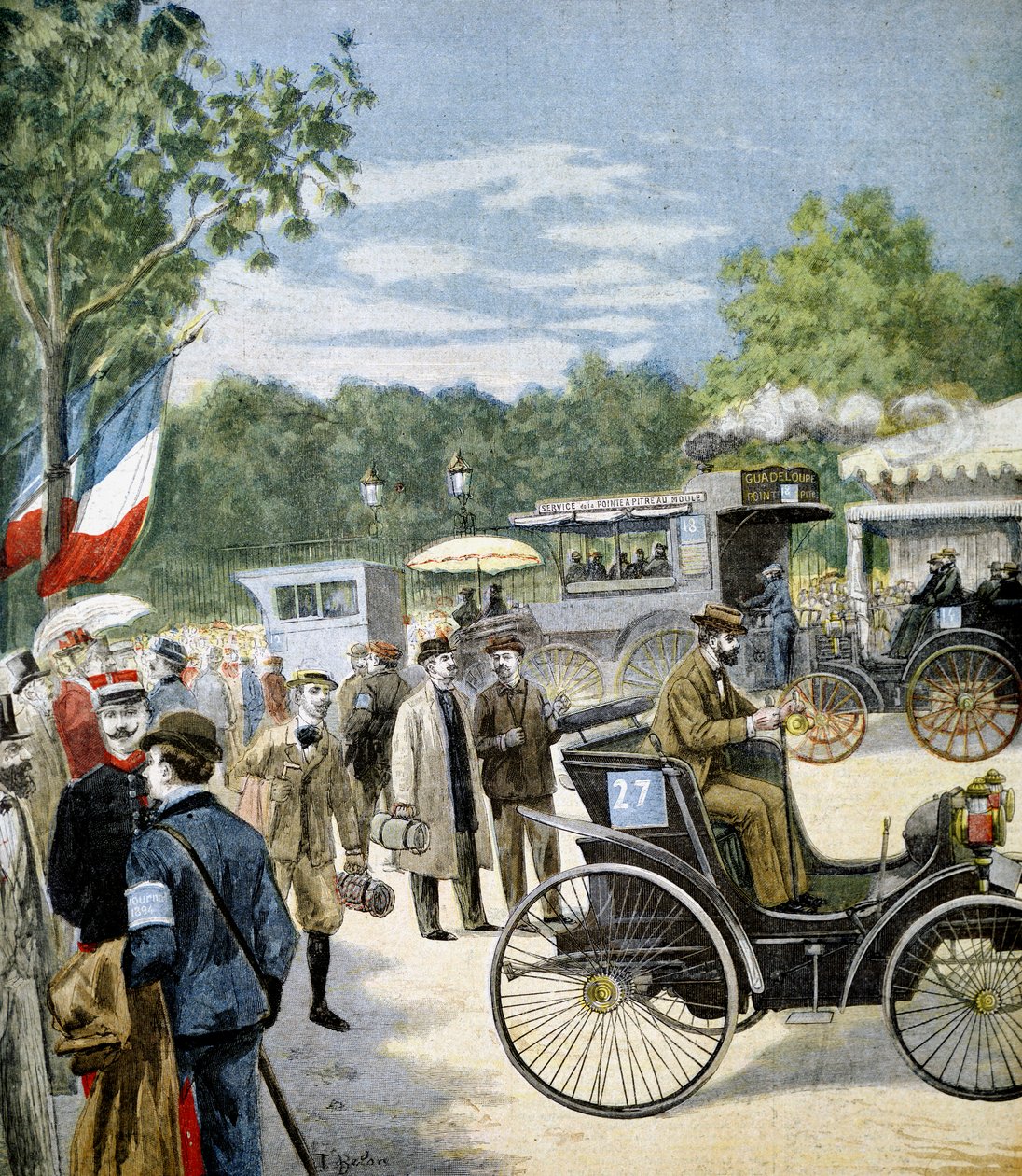 تجربة موثوقية السيارات بين باريس وروان ، برعاية لو بيتيت جورنال ، 1894 بواسطة غير معروف