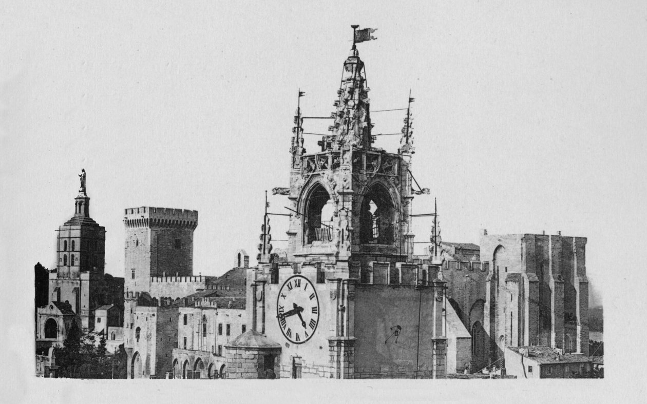 أفينيون - برج جاكيمارت ، كنيسة نوتردام - دومز وقصر البابوات ، c1925 بواسطة غير معروف