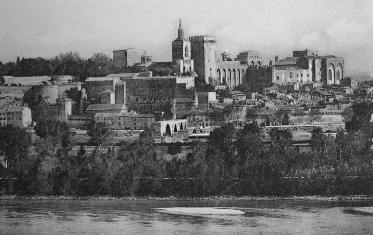 أفينيون - منظر مأخوذ من فيلنوف ، c1925 بواسطة غير معروف