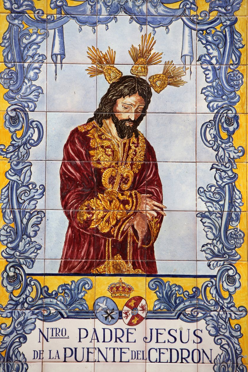 لوحة فسيفساء Azulejo في ساحة Plaza de San Francisco Malaga بإسبانيا بواسطة غير معروف