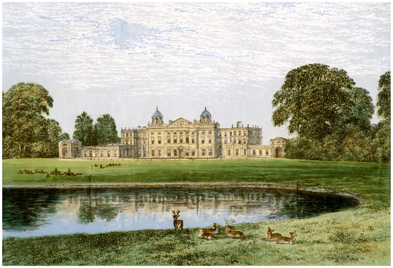Badminton House ، Gloucestershire ، موطن دوق بوفورت ، c1880 بواسطة غير معروف