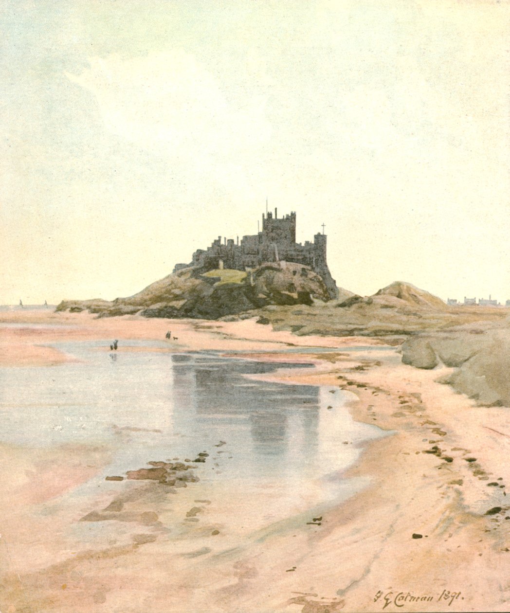 قلعة بامبورو ، 1891 ، c1900. بواسطة غير معروف