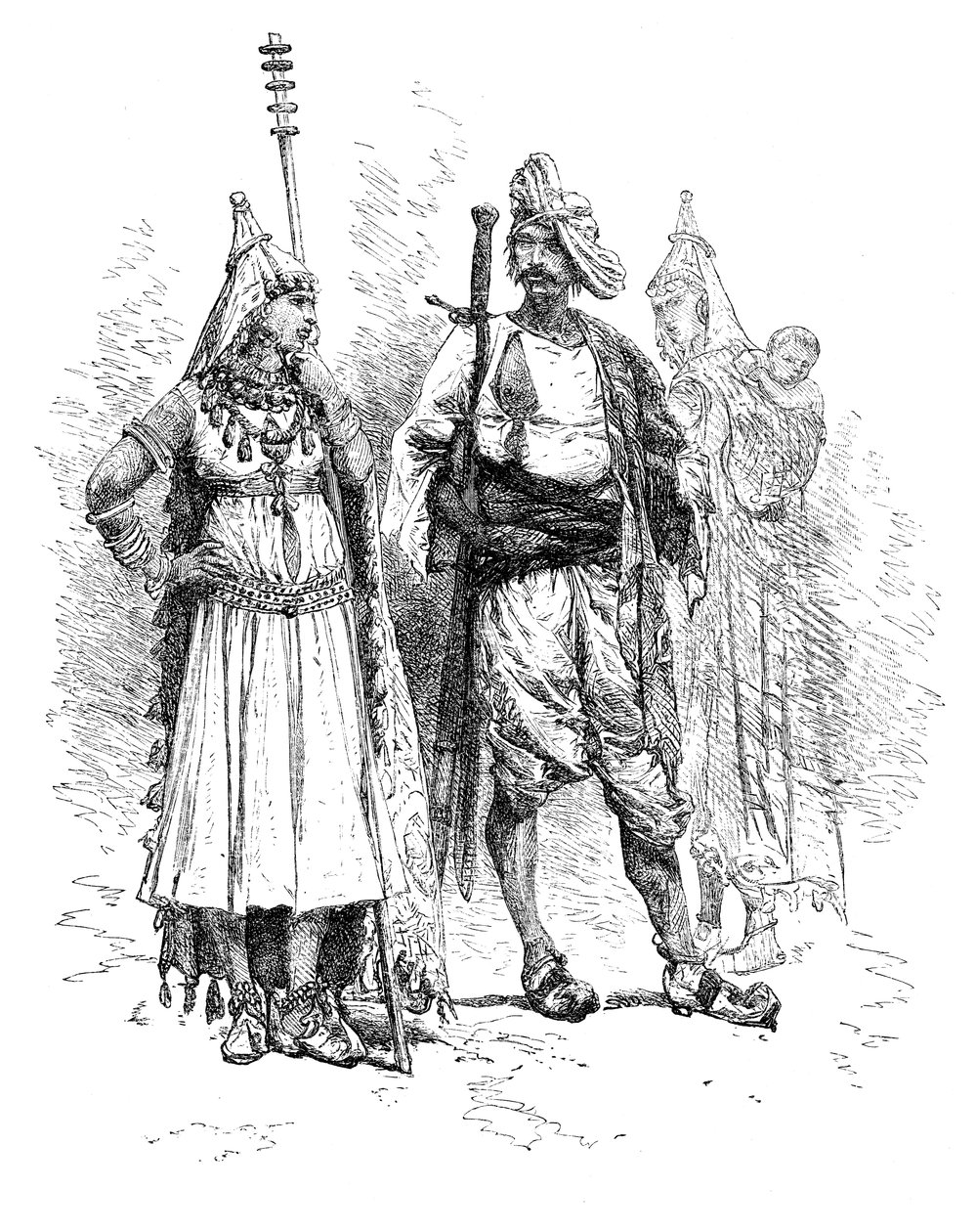 رجال ونساء بنجاري ، أوريسا ، الهند ، 1895 بواسطة غير معروف