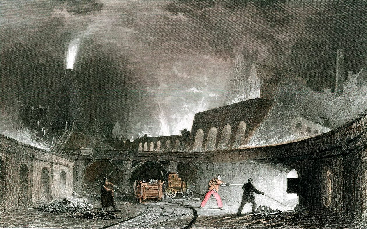 بنك الأفران ، Lymington Iron Works ، Tyneside ، إنجلترا ، 1835 بواسطة غير معروف