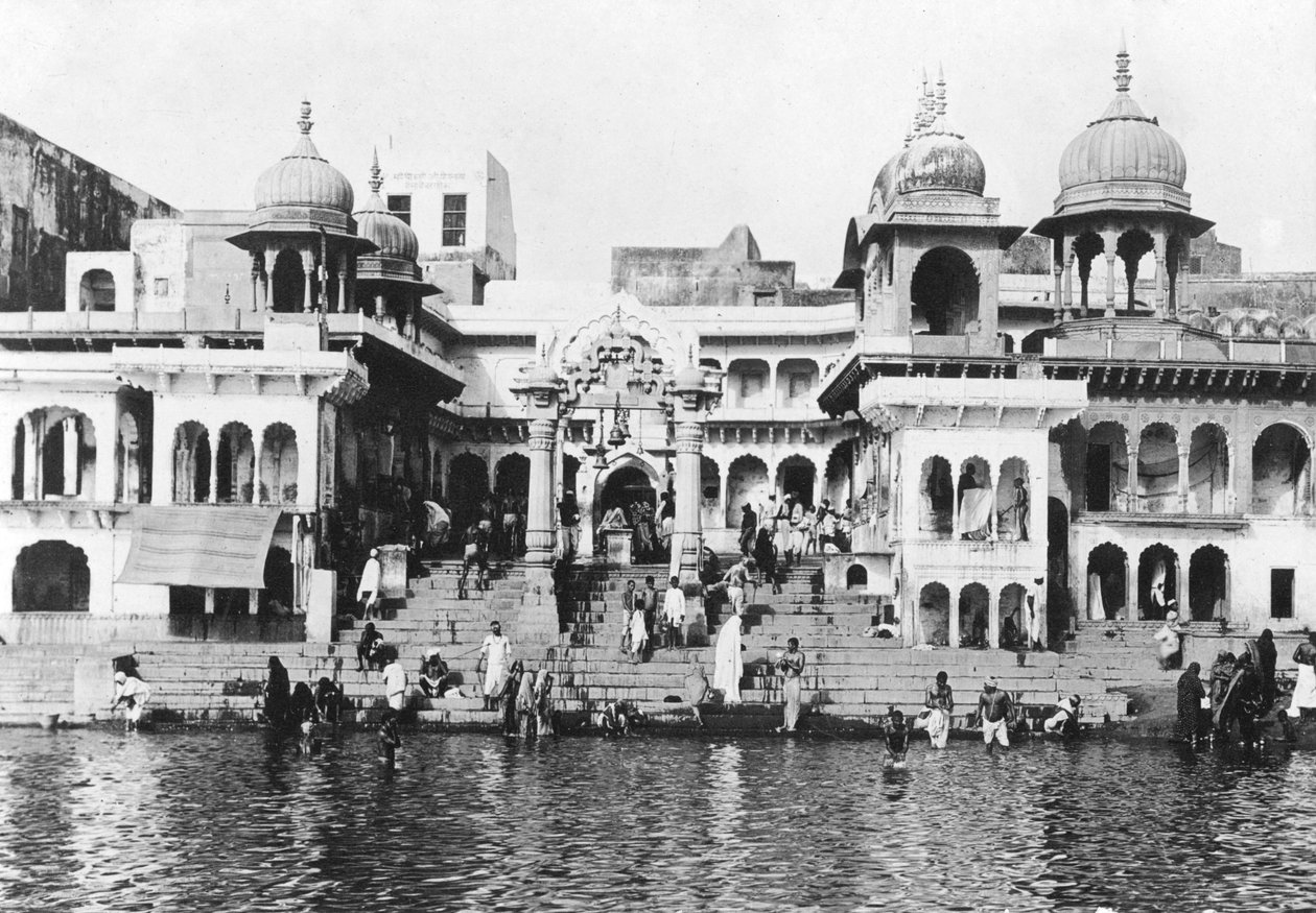 غات الاستحمام على نهر يامونا ، مطرح ، 1917 بواسطة غير معروف