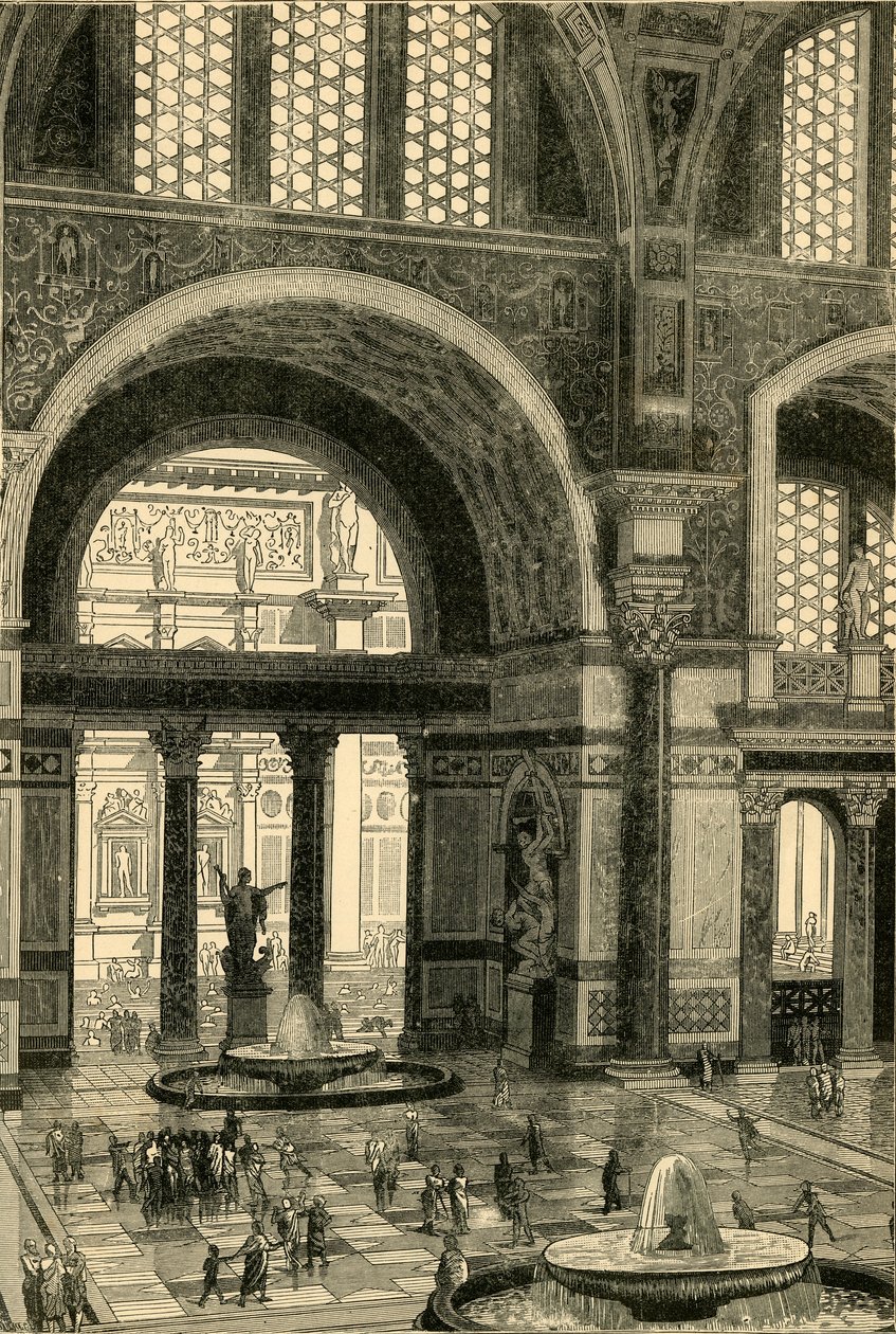 تم ترميم حمامات كركلا ، 1890. بواسطة غير معروف