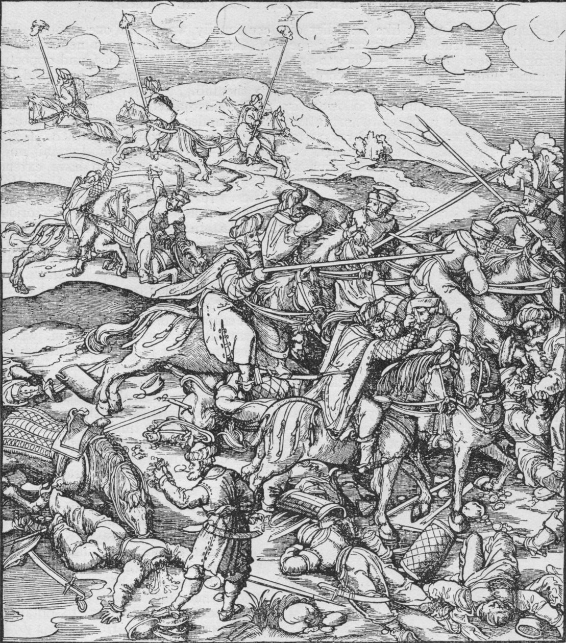 معركة بين المغول تحت تيمور والأتراك ، c1400 1908 بواسطة غير معروف