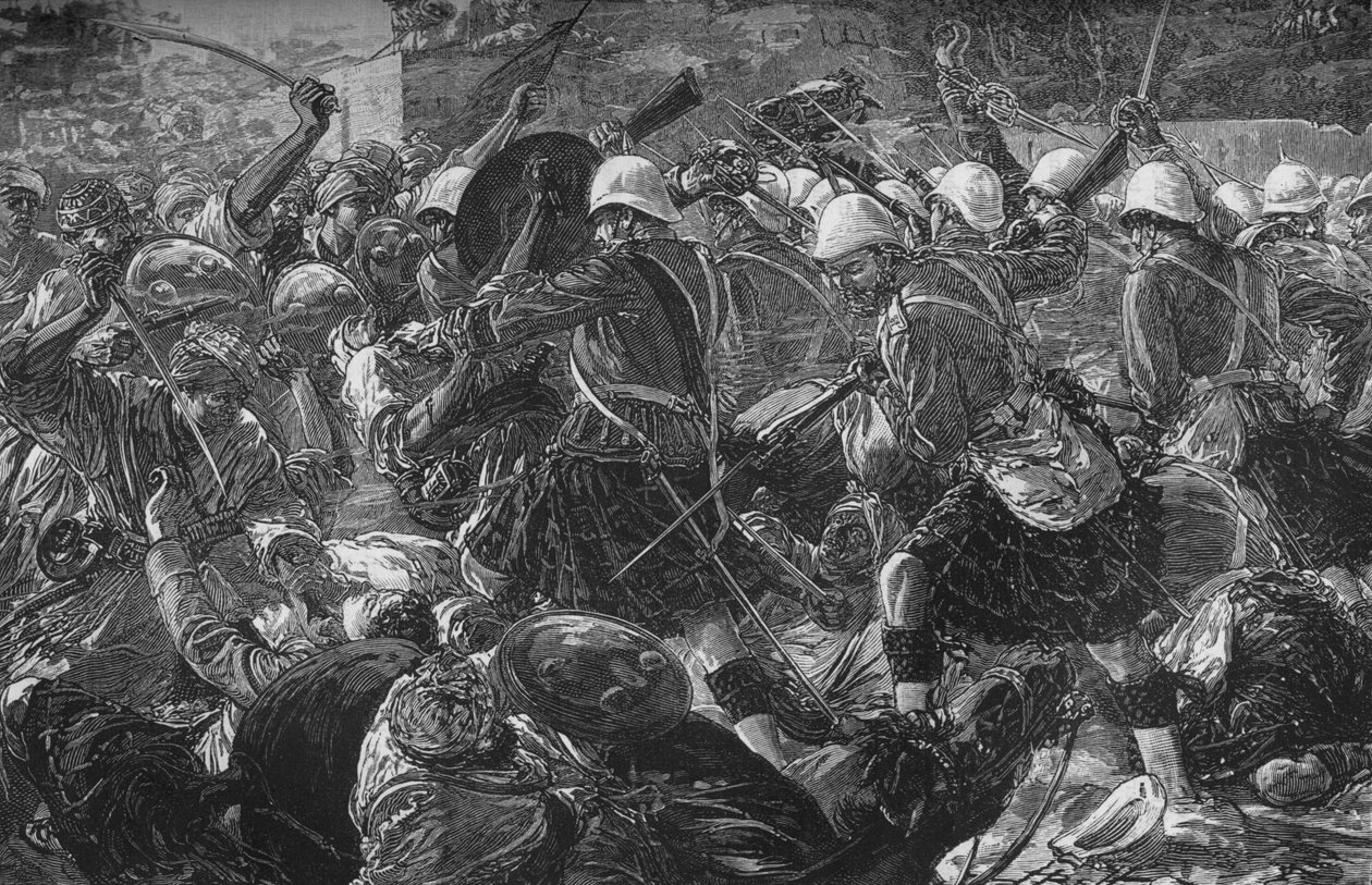معركة بابا والي: The Highlanders Clearing a Village ، c1880 بواسطة غير معروف