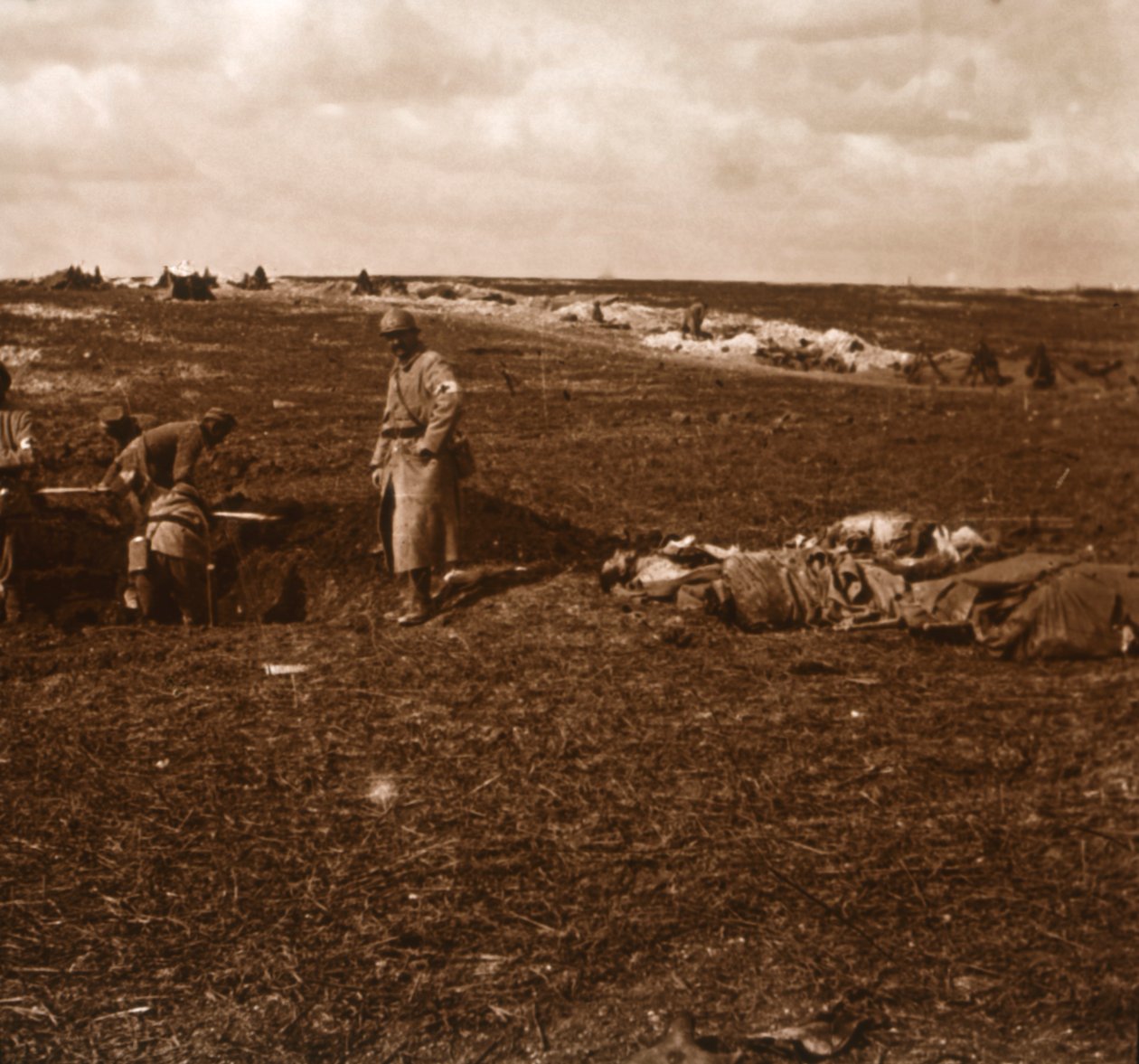مخيم ساحة المعركة ، Lihons ، شمال فرنسا ، c1914-c1918 بواسطة غير معروف