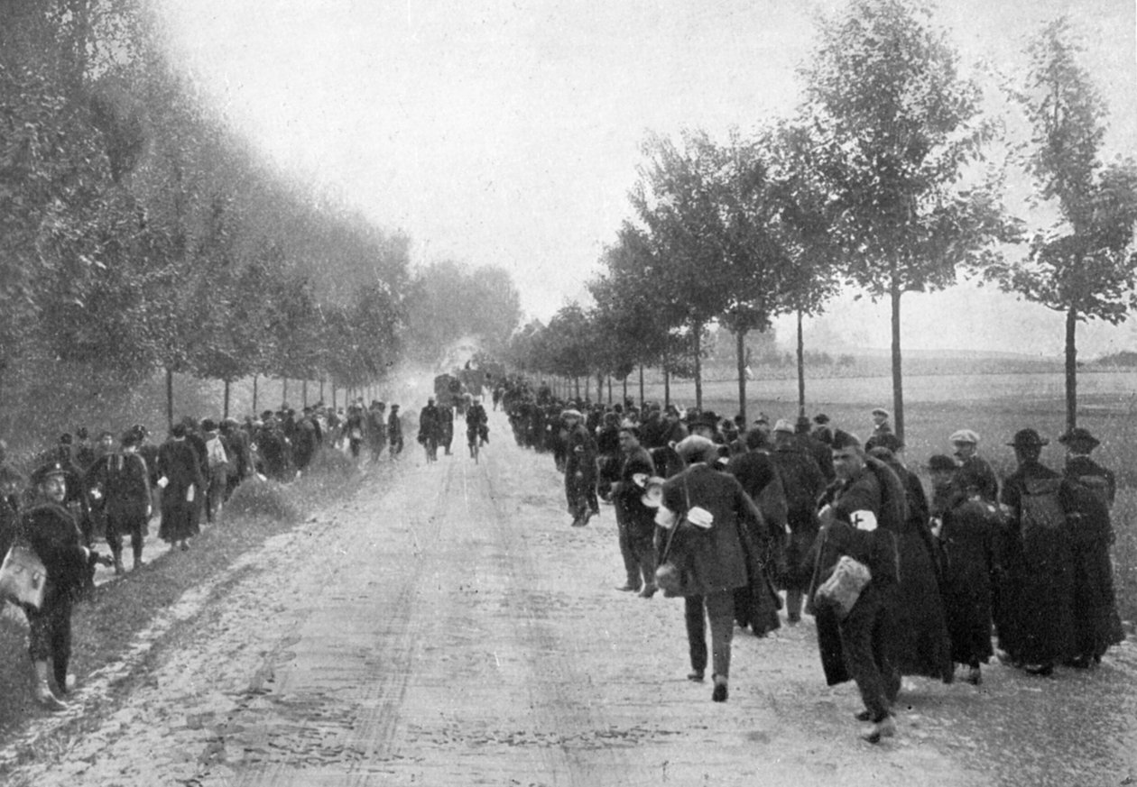 البلجيكيين الفارين من تيرموند ، الحرب العالمية الأولى ، 1914 ، 1920 بواسطة غير معروف