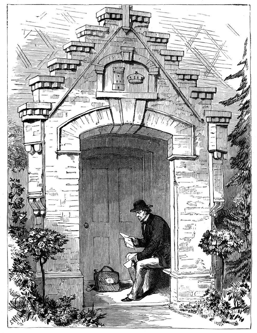 بنيامين دزرائيلي 1804-1881 يقرأ الرسائل في رواق Hughenden Lodge ، القرن التاسع عشر بواسطة غير معروف