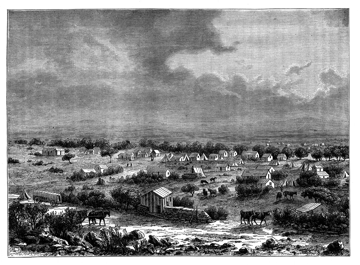 Berkly أو Klipdrift ، بلدة في Griqualand West ، جنوب أفريقيا ، c1890 بواسطة غير معروف