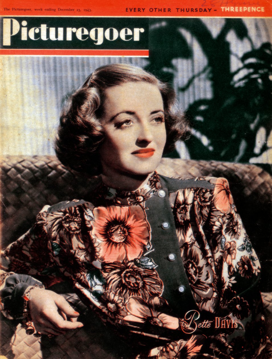 بيت ديفيس 1908-1989 ، الممثلة الأمريكية ، 1943 بواسطة غير معروف