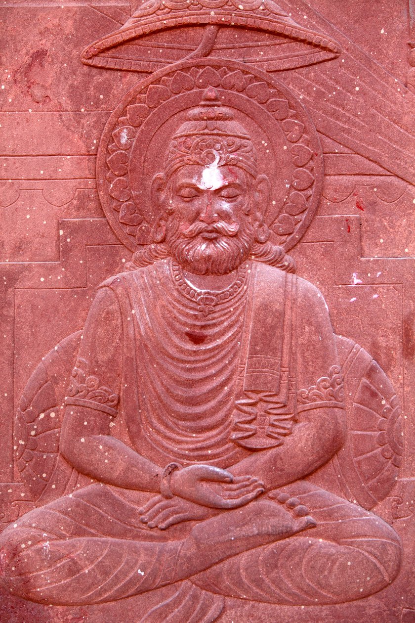 Bhagavad Gita محفور على المعبد الهندوسي: Vrindavana اليوم بواسطة غير معروف