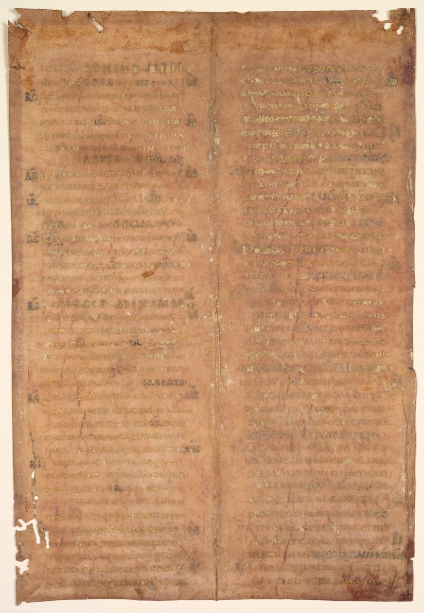 تم استخراج Bifolium من كتاب تدريجي كارولينجيان ، ج. 830-860. بواسطة غير معروف