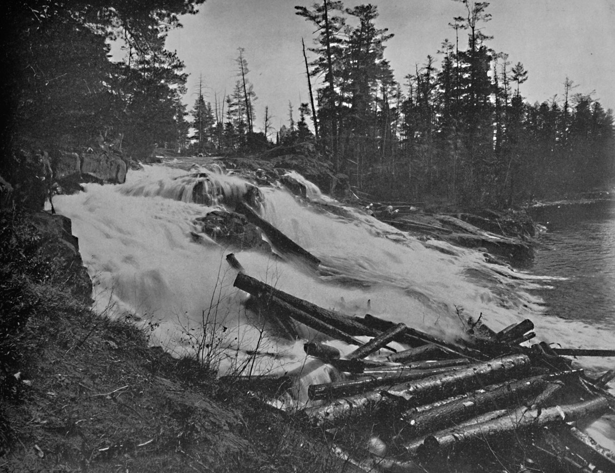 شلالات كبيرة ، نهر Peshtigo ، Wis. ، c1897. بواسطة غير معروف