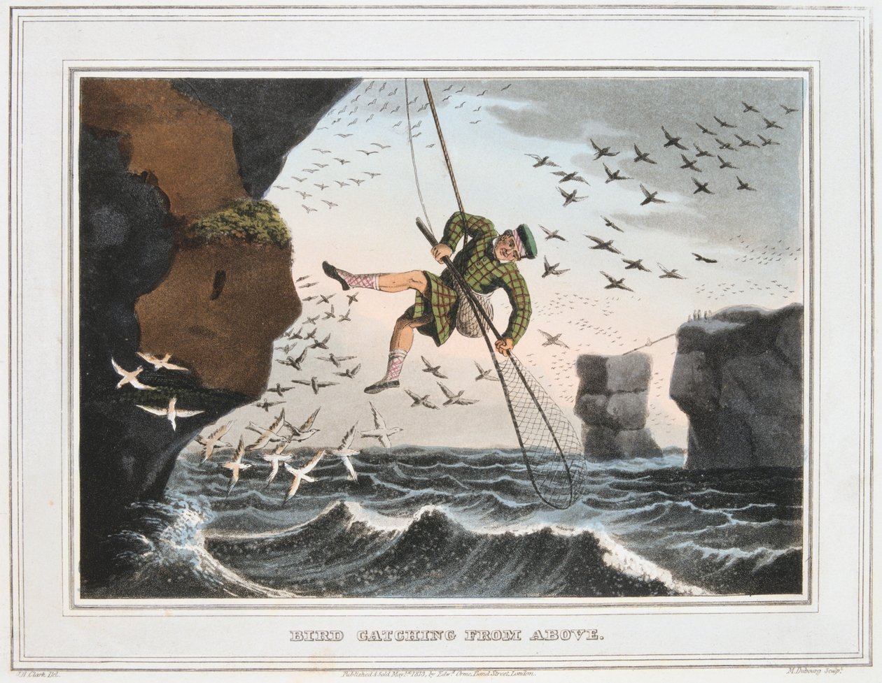 اصطياد الطيور من فوق ، جزر شيتلاند ، 1813 بواسطة غير معروف