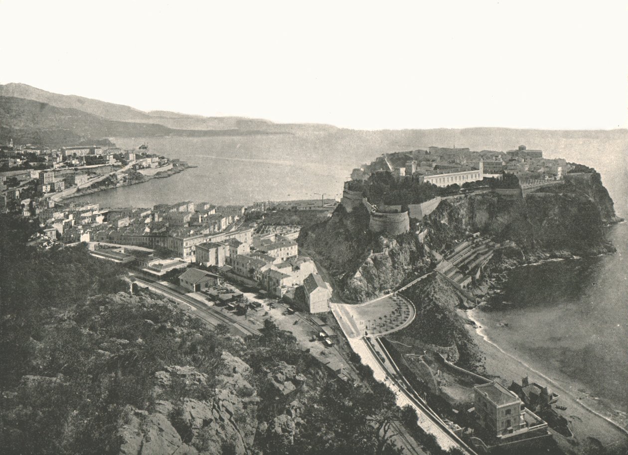 منظر عين الطيور ، مونت كارلو ، موناكو ، 1895. بواسطة غير معروف