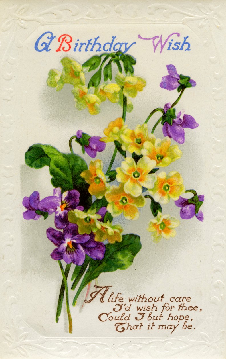 بطاقة Birhday ، c1934 بواسطة غير معروف