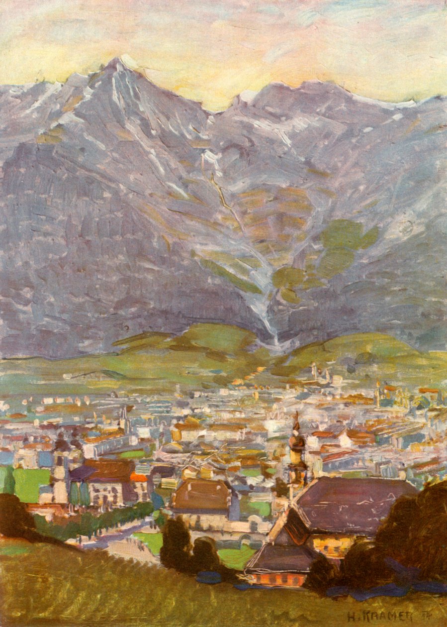 منظر من برج آيزل إنسبروك ، منظر من برجيزل إنسبروك ، c1929. بواسطة غير معروف