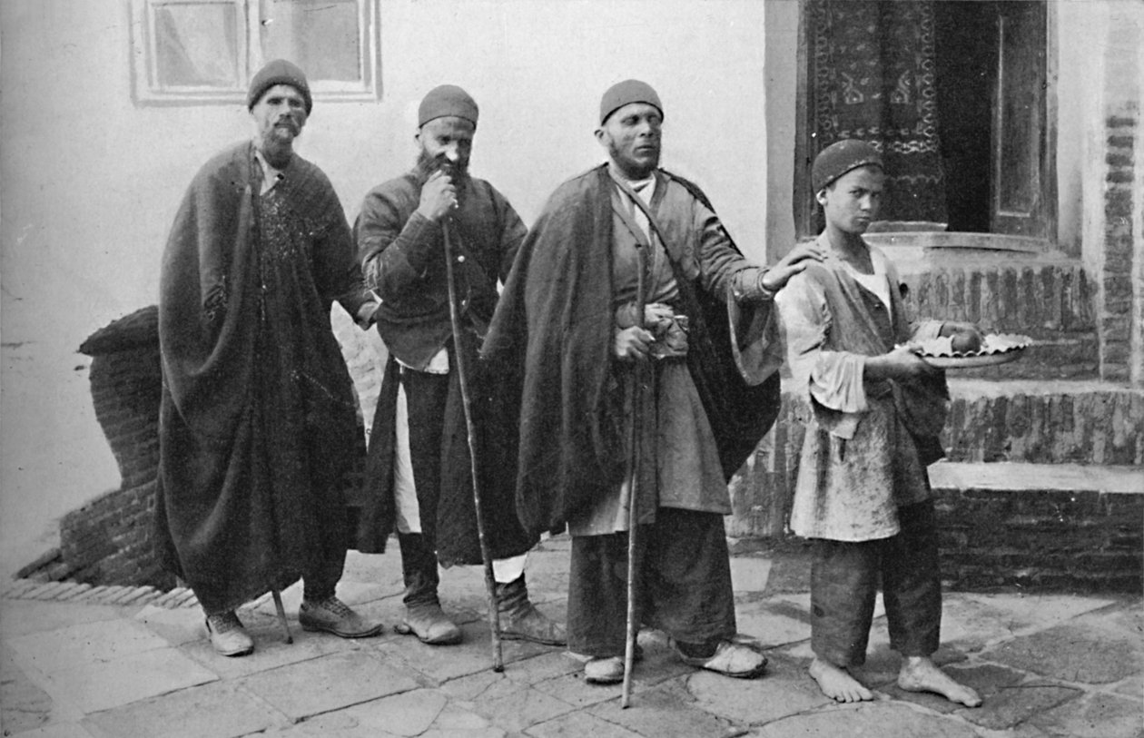 متسولين مكفوفين من طهران ، بلاد فارس ، 1902 بواسطة غير معروف