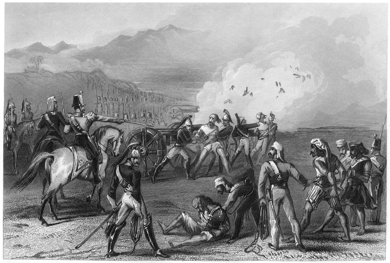 نفخ سيبوي متمرد من البنادق ، 1857 ، c1860 بواسطة غير معروف