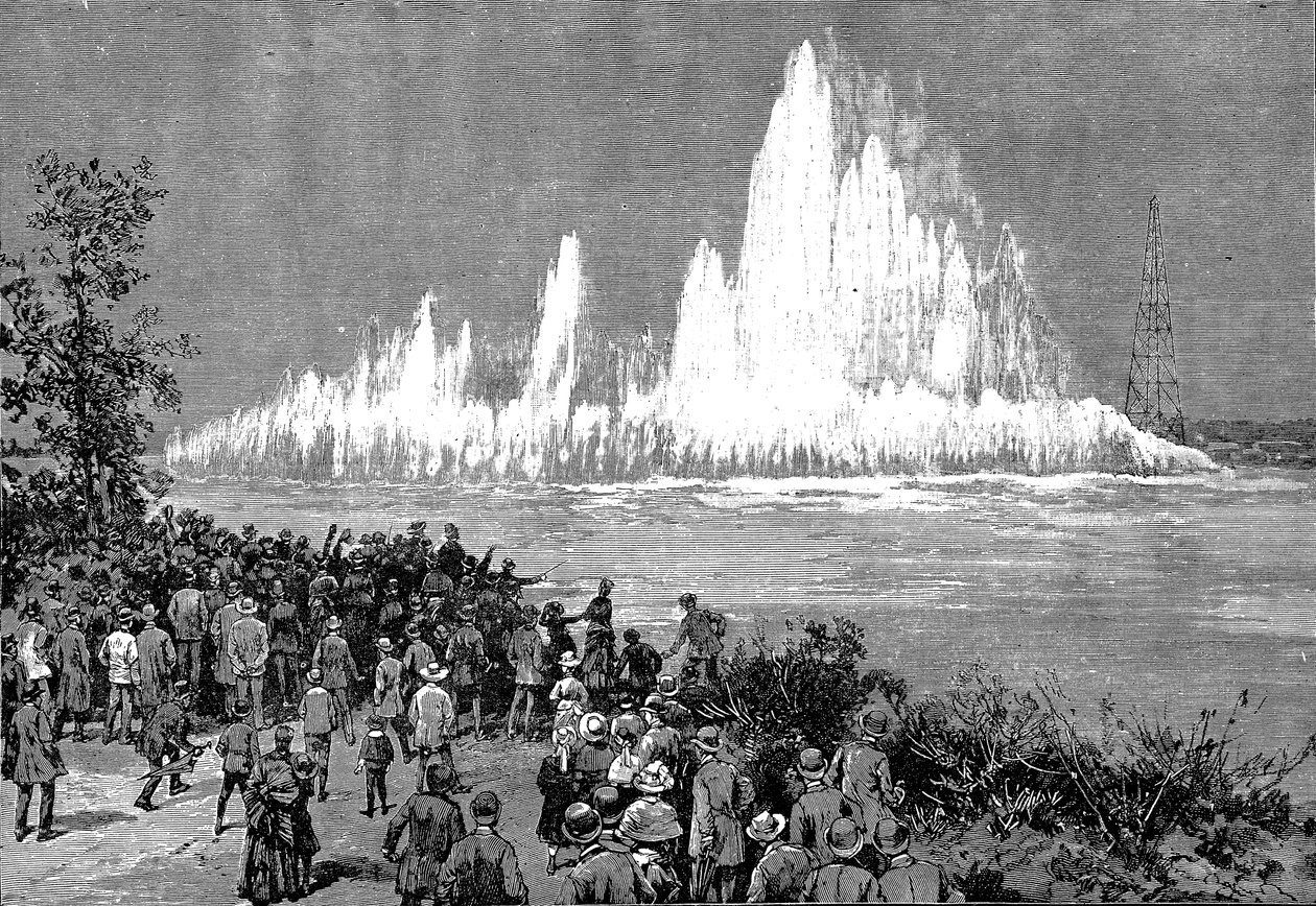 تفجير فيضان روك ، 1885 بواسطة غير معروف