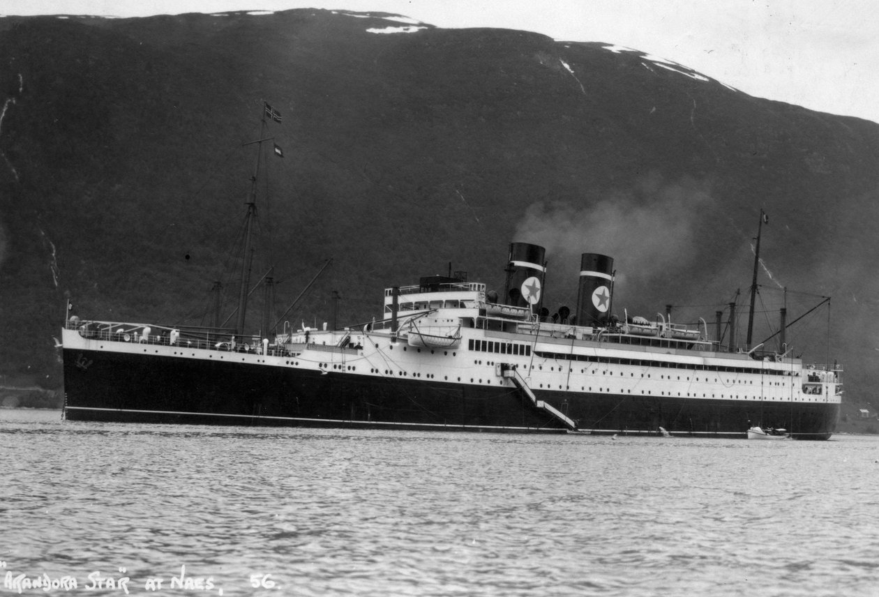 سفينة الرحلات البحرية Blue Star Line SS Arandora Star ، النرويج ، c1927-c1939 بواسطة غير معروف