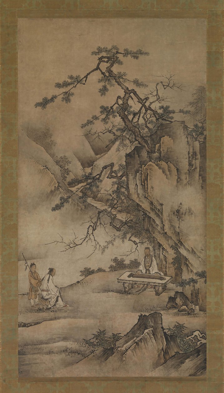 Bo Ya يلعب تشين كما يستمع Zhong Ziqi ، 1530s. بواسطة غير معروف