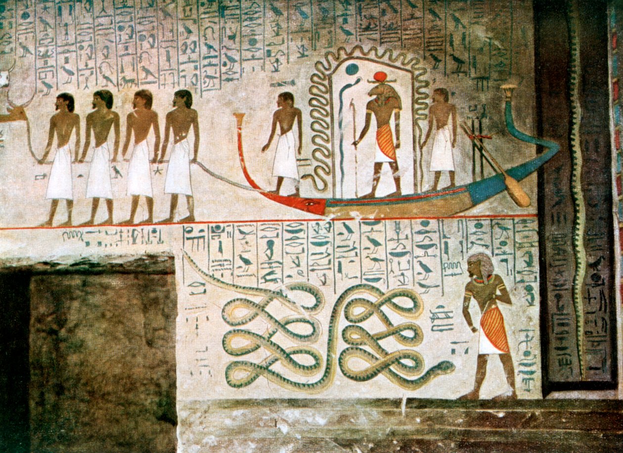 مشهد القارب ، مقابر النبلاء ، طيبة ، مصر بواسطة غير معروف