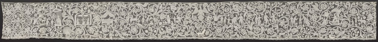 انتفاخ Bobbin Lace: Punto di Milano ، القرن الثامن عشر. بواسطة غير معروف