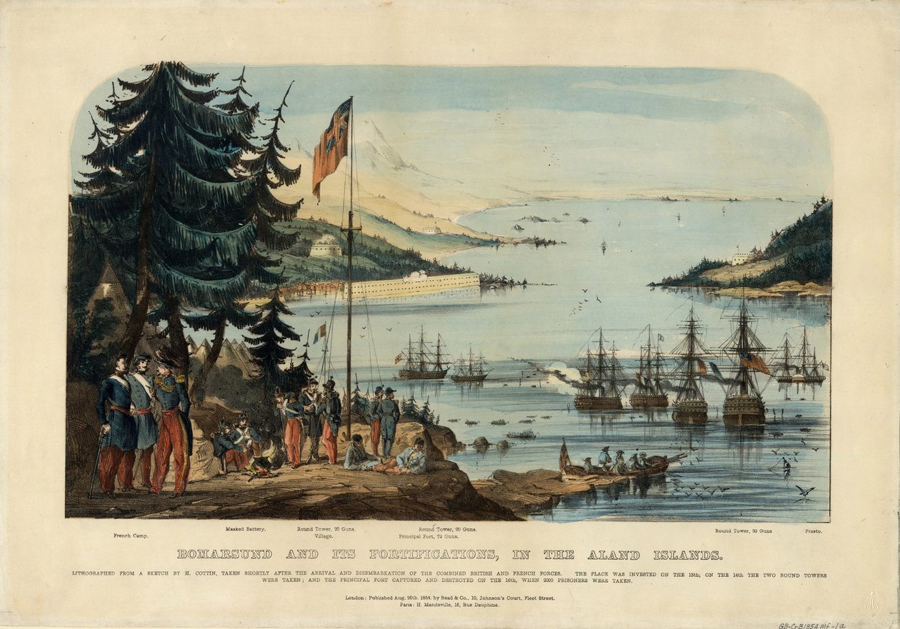 Bomarsund وتحصيناتها ، في جزر ألاند 1854 ، 1854 بواسطة غير معروف