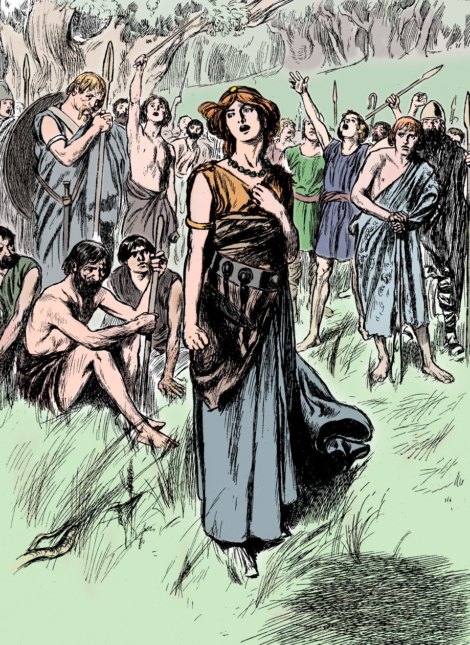 Boudicca Boadicea lst ملكة بريطانيا من Iceni ، حشد قواتها ، c1900 بواسطة غير معروف