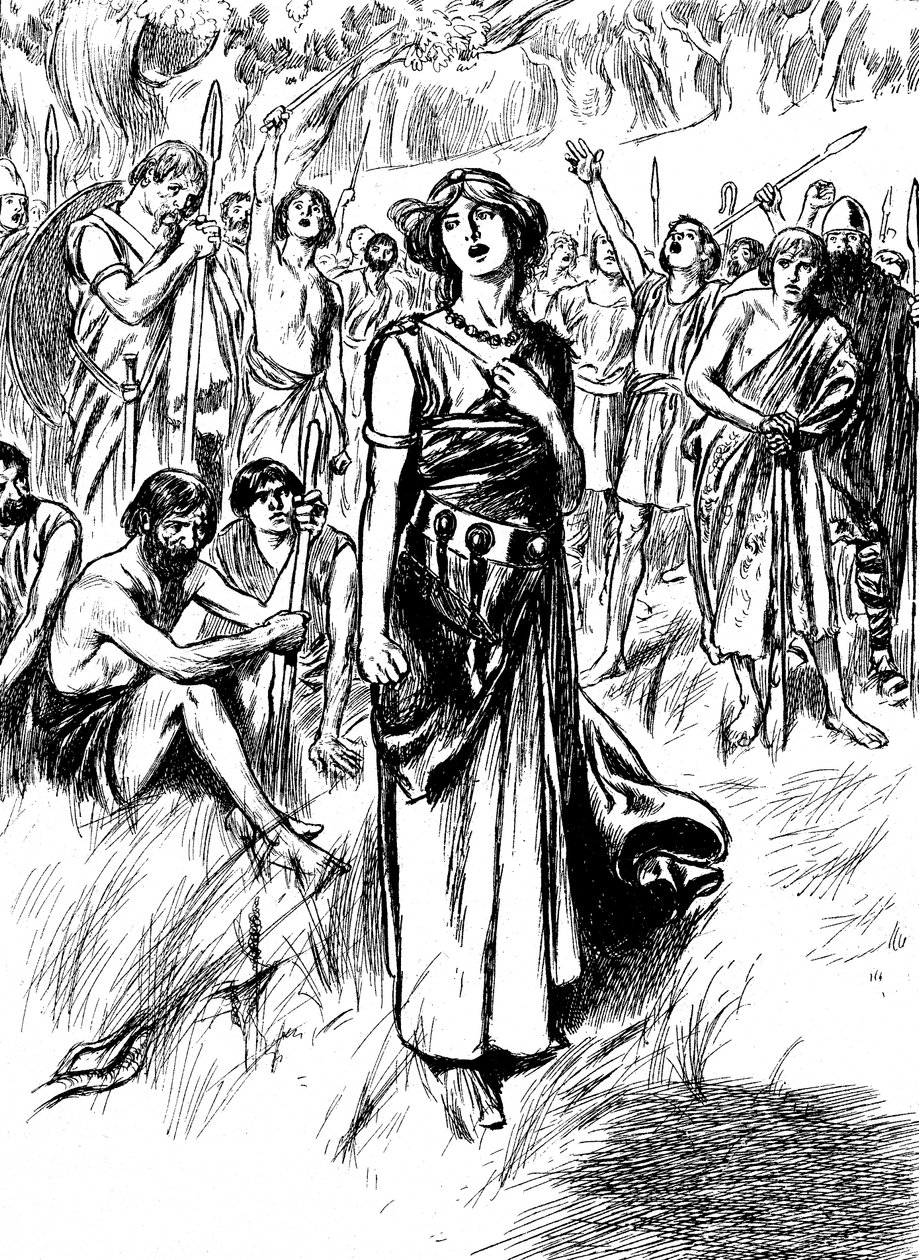 Boudicca Boadicea lst ملكة بريطانيا من Iceni ، حشد قواتها ، c1900 بواسطة غير معروف