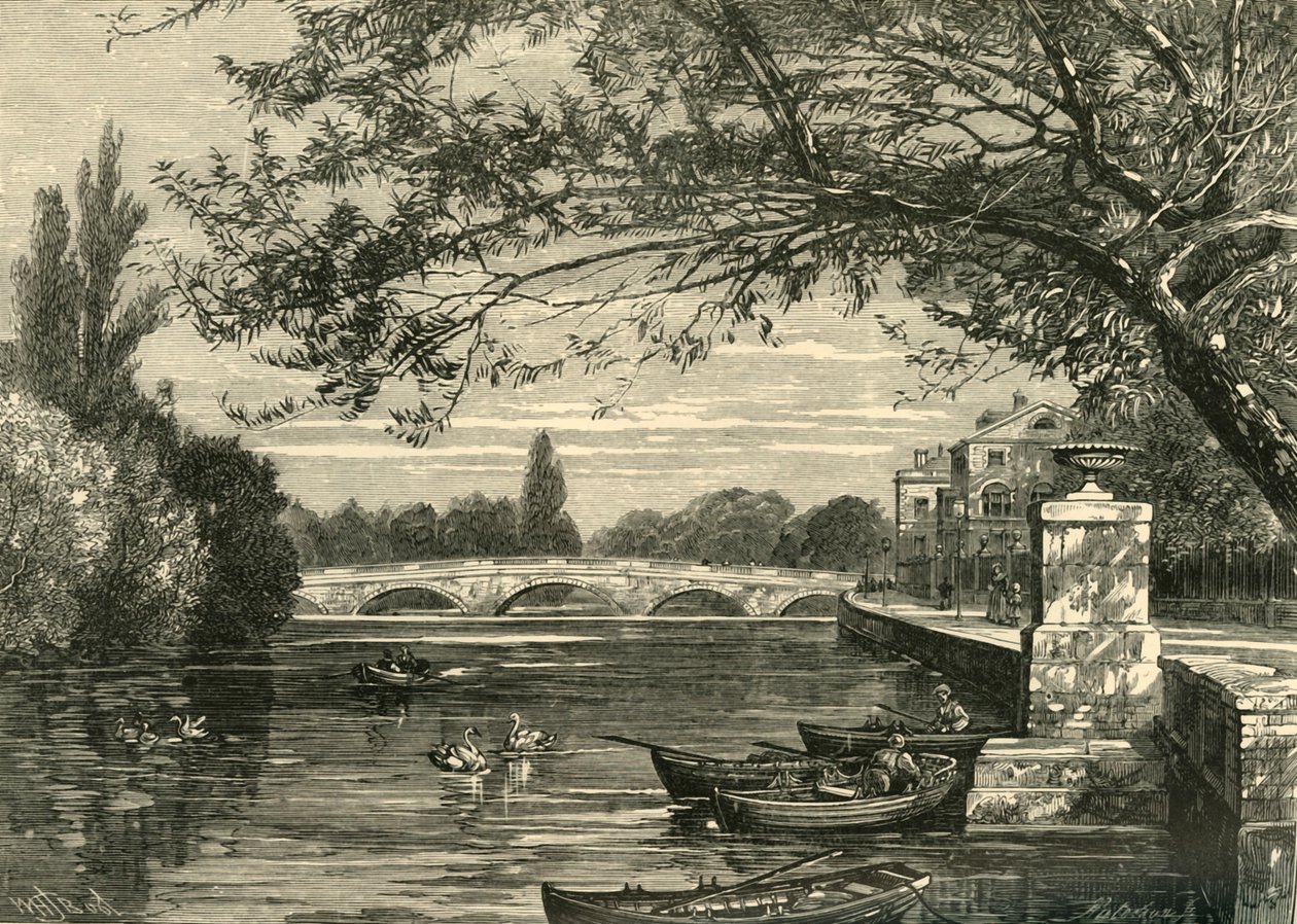 جسر فوق Ouse ، بيدفورد ، 1898. بواسطة غير معروف