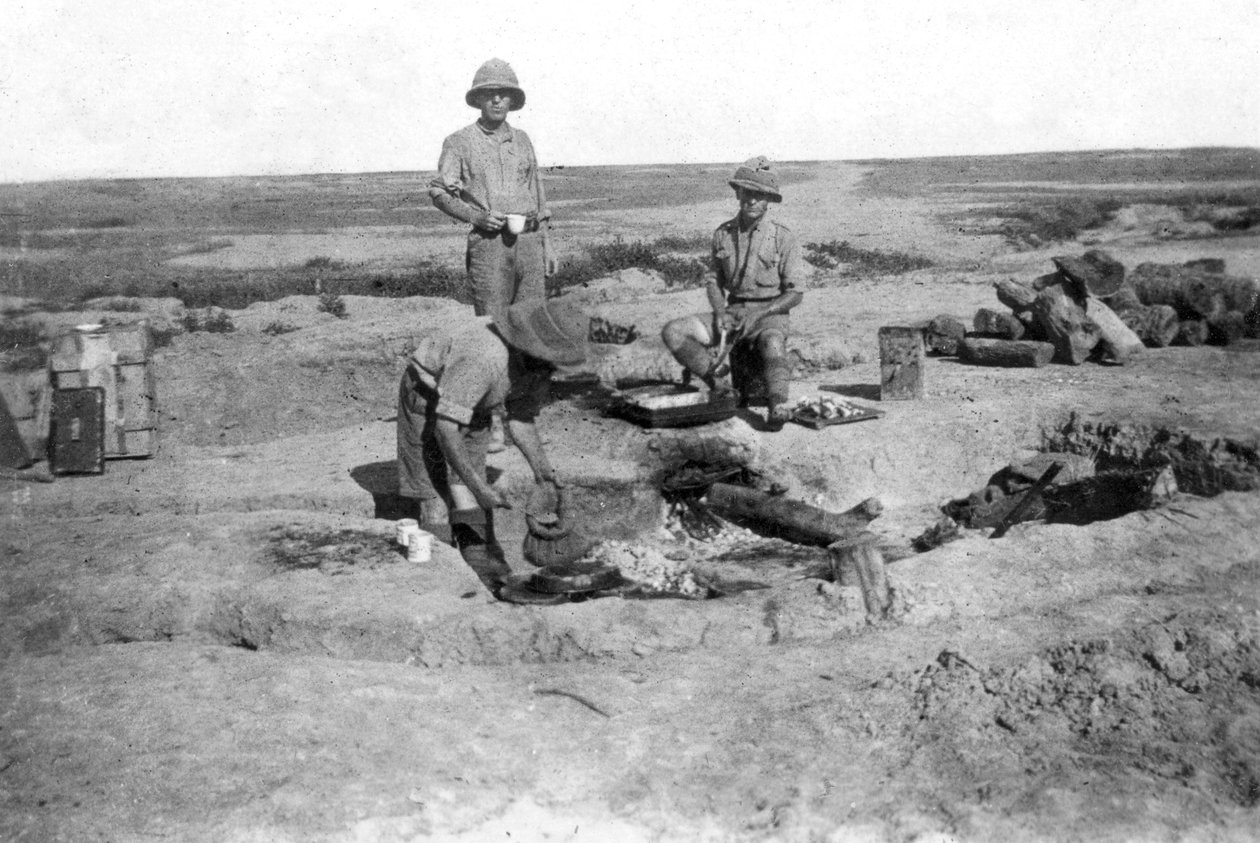 طهي شركة الجيش البريطاني C ، بلاد الرافدين ، الحرب العالمية الأولى ، 1918 بواسطة غير معروف