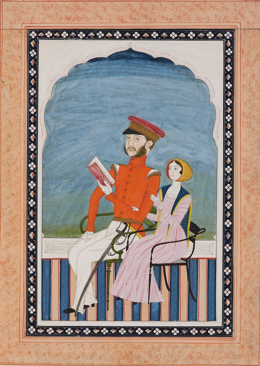 ضابط بريطاني وزوجته ، 1850-1860 بواسطة غير معروف