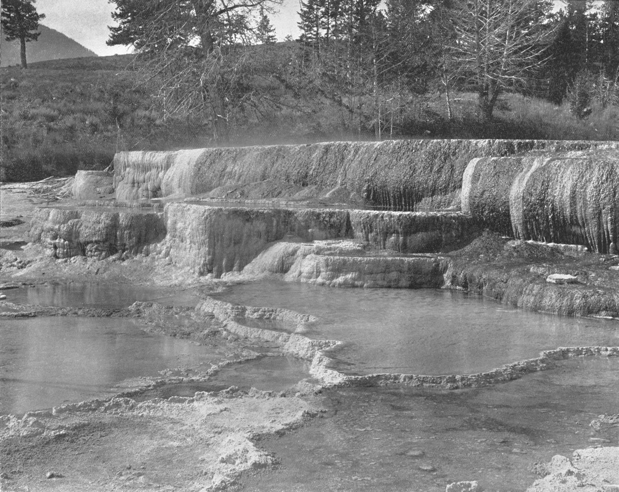 نوابض الكبريت براون ، حديقة يلوستون الوطنية ، الولايات المتحدة الأمريكية ، c1900. بواسطة غير معروف
