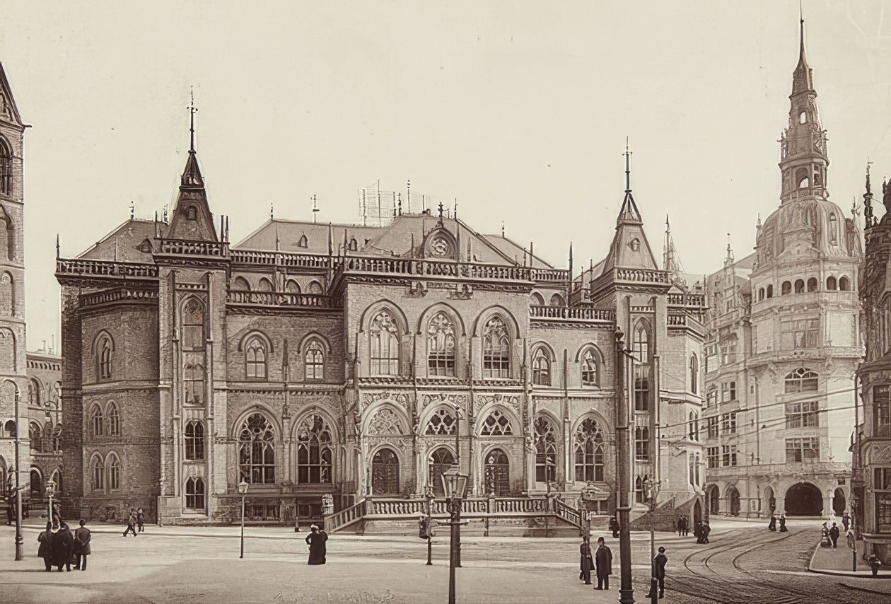 مبنى البورصة في بريمن. حوالي عام 1900 بواسطة غير معروف
